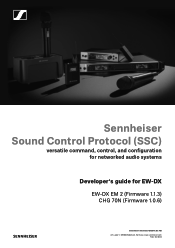 Sennheiser EW-DX SK / SKM-S Base Set Sennheiser Sound Control Protocol - EW-DX EM 2 Firmware 1.1.3