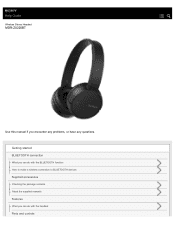 Sony MDR-ZX220BT Help Guide Printable PDF