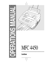 Brother International MFC-4450 Users Manual - English