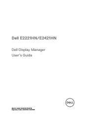 Dell E2221HN Display Manager Users Guide