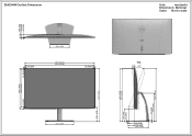Dell S2419HM Monitor Outline Drawing