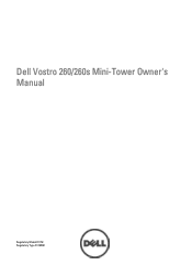 Dell Vostro 260s Owner's Manual (Mini Tower)