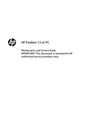 HP Pavilion 13-p100 Maintenance and Service Guide