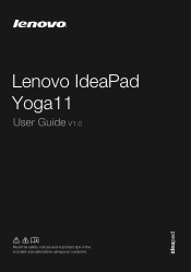 Lenovo Yoga 11 Laptop User Guide V1.0 - IdeaPad Yoga11