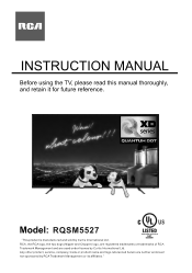 RCA RQSM5527 English Manual
