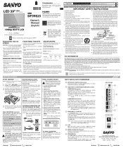 Sanyo DP39E23 Owners Manual