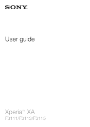 Sony Ericsson Xperia XA User Guide