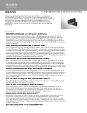 Sony HDR-PJ790V Marketing Specifications