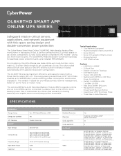CyberPower OL6KRTHD Datasheet