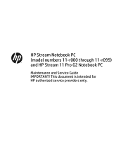 HP Stream 11-r000 Maintenance and Service Guide