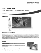 Sharp LED-E015I 135IN Data Sheet