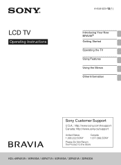 Sony KDL-32R400A Operating Instructions