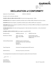 Garmin zÅ«mo 395LM ?Declaration of Conformity