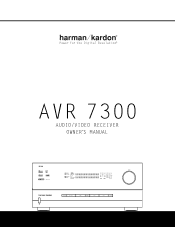 Harman Kardon AVR 7300 Owners Manual