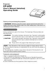 Hitachi CPA52 User Manual