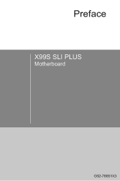 MSI X99S User Guide
