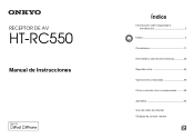 Onkyo HT-RC550 Owners Manual -Spanish