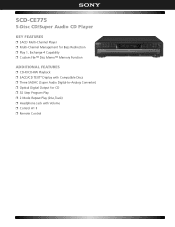 Sony SCD-CE775 Marketing Specifications