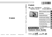 Canon SD700 PowerShot SD700 IS / DIGITAL IXUS 800 IS Camera User Guide Advanced