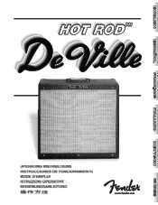 Fender Hot Rod DeVille Owners Manual