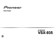 Pioneer VSX-935 7.2-Channel Network AV Receiver Instruction Manual French