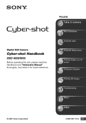Sony DSC-W55BDL Cyber-shot® Handbook