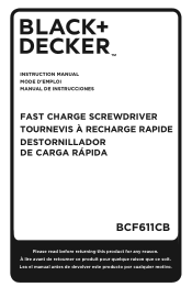 Black & Decker BCF611CBAPB Instruction Manual