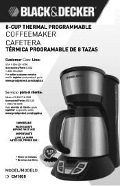 Black & Decker CM1609 User Manual