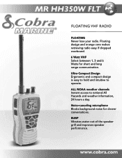 Cobra MR HH350W FLT MR HH350W Features & Specs
