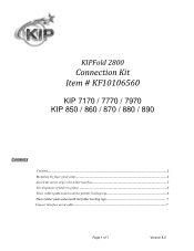 Konica Minolta KIP 800 Color Series KIPFold 2800 Connection Kit User Guide