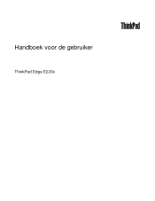 Lenovo ThinkPad Edge E220s (Dutch) User Guide
