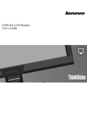 Lenovo ThinkVision E2001b 19.5 LED TFT Monitor User Guide (English)