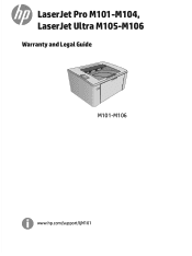 HP LaserJet Pro M104 Warranty and Legal Guide