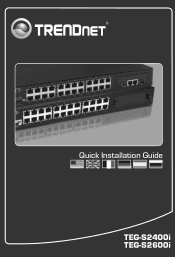 TRENDnet TEG-S2400I Quick Installation Guide
