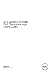 Dell SE2716H Dell Dell Display Manager Users Guide
