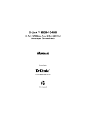 D-Link DES-1048G Manual