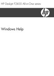 HP Deskjet F2400 User Guide