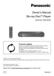 Panasonic DMP-BD90 Owners Manual