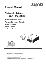 Sanyo WXU30 Instruction Manual, PLC-WXU30A Network Set Up