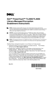 Dell PowerVault TL2000 Dell PowerVault Encryption Key Manager - 
	Installation Instructions