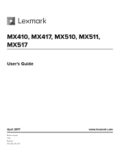 Lexmark MX417 User Guide