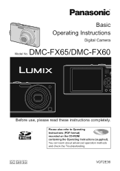 Panasonic DMC-FX65 Basic Operating Instructions
