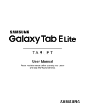 Samsung Galaxy Tab E Lite User Manual