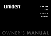 Uniden DMX778 English Owners Manual