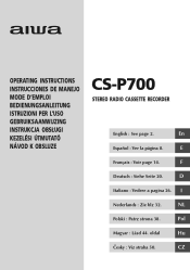 AIWA CS-P700 Operating Instructions