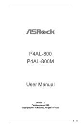 ASRock P4AL-800 User Manual