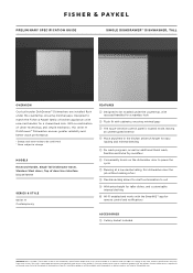 Fisher and Paykel DD24ST4NX9 Preliminary Specification Guide Single DishDrawertm