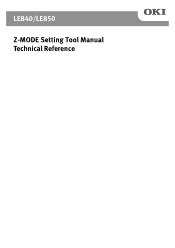 Oki LE840Ts Z-MODE Setting Tool Manual