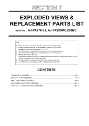 Panasonic AJ-PX270 Parts List