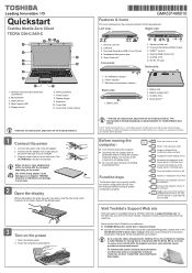 Toshiba Tecra C50-CMZC002 Tecra C50-C / A50-C Series TMZC Quickstart Guide
